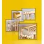Cxjff Wall-Mounted Coat Rack Clothes Hat Stand Hanger Holder Decoration 6 Hooks Space Aluminum, 45 4 1.8CM (Color : Gold)