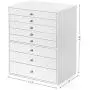 SONGMICS Jewelry Box, 8-Layer Large Jewelry Case, Ideal for Necklaces, Earrings, Sunglasses, Bracelets, Watches, White UJBC11WT SONGMICS Jewelry Box, 8-Layer Large Jewelry Case, Ideal for Necklaces, Earrings, Sunglasses, Bracelets, Watches, White UJBC11WT