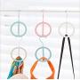 JK Home 3pcs Hanger Clothes Stand Set Creative Plastic Storage Rack Home Decoration Random Color