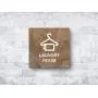 iCandy Products Inc Laundry Room, Cloth Hanger Hotel Business Office Building Sign 12x12 Inches, Elm Burl, Plastic