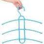 Multifunctional Creative Fishbone Anti-Skid Multi Layers Clothes Hanger Plastic Scarf Clothes Hangers Hangers Storage Racks 10pcs Random Color