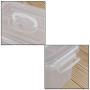 Fiaze 4-Pack 6 Quart Clear Latch Storage Boxes with Lid, Handle and Latches