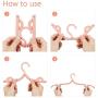 Walfiner 5Pcs Travel Hangers, Portable Folding Clothes Hangers for Travel & Home Use (Pink)