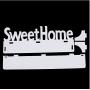 2pcs White Home Wall Hook Door Holder Shelf Household Supplies Coat Hat Key Bag Clothes Hanger Storage Rack Bedroom Decoration