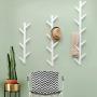 WZP Clothing Display Rack Hanger Wall Hanging Clothing Display Stand,White Creative Bag Clothes Hook,Hall Entrance Porch Clothing Display Stand Wall Mount/White / 123CM