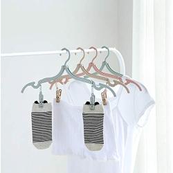 icoXXch Folding Clothing Hanger for Travel Portable Non-Slip Collapsible Wheat-Straw Wheat-Straw Hanger Hook with Clips, Drying Rack, Laundry Accessories Space Saving for Clothes (Bule)
