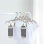 icoXXch Folding Clothing Hanger for Travel Portable Non-Slip Collapsible Wheat-Straw Wheat-Straw Hanger Hook with Clips, Drying Rack, Laundry Accessories Space Saving for Clothes (Bule)