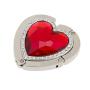 Foldable Purse Handbag Hanger Hook Holder Heart Shape Red