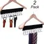 2 Pack Belt and Tie Organizer Hanger, 10 Belt Rack and 10 Tie Rack - Change Your Clothes Hanger to Belt Tie Organizer Hanger - Space Saver Closet Storage Holder for Scarves, Tank Tops, Bras, Jewelry 2 Pack Belt and Tie Organizer Hanger, 10 Belt Rack and 10 Tie Rack - Change Your Clothes Hanger to Belt Tie Organizer Hanger - Space Saver Closet Storage Holder for Scarves, Tank Tops, Bras, Jewelry