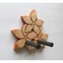 Ukulele Wall Mount Hanger, Hand Carved Plumeria