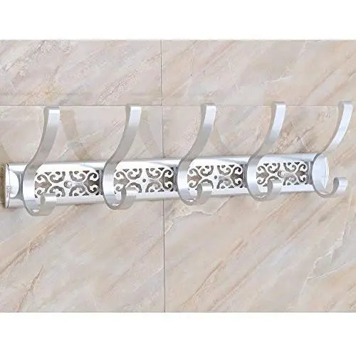 Space Aluminum Coat Hook Wall-Hanging Fitting Room Clothes Hook Hook Wall Bathroom Golden Clothes Hanging Wall Hanger Coat Hanger (Color : Purple) (Purple) Space Aluminum Coat Hook Wall-Hanging Fitting Room Clothes Hook Hook Wall Bathroom Golden Clothes Hanging Wall Hanger Coat Hanger (Color : Purple) (Purple)