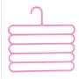 5pcs Radom Color Multi-Functional Five-Layer Anti-Slip Hanger Simply Durable Candy Color Storage Hanger Clothes Storage Tool 5pcs Radom Color Multi-Functional Five-Layer Anti-Slip Hanger Simply Durable Candy Color Storage Hanger Clothes Storage Tool