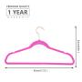 MIZGI Premium Velvet Hangers (Pack of 50) Heavyduty - Non Slip - Velvet Suit Hangers Pink - Copper/Rose Gold Hooks,Space Saving Clothes Hangers