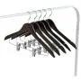 Clothes Hangers, Wooden Hangers Ultra Thin Space Saving Non-Slip Hangers Suit Hangers Velvet Hangers Ideal for Everyday Standard Use, Clothing Hangers (Dark Brown) Clothes Hangers, Wooden Hangers Ultra Thin Space Saving Non-Slip Hangers Suit Hangers Velvet Hangers Ideal for Everyday Standard Use, Clothing Hangers (Dark Brown)