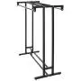 MyGift Stainless Steel Double Rod Hangrail Department Store Style Clothes/Garment Floor Display Rack