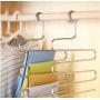 5pcs Multi-Use Pants Trousers Hanging Clothes Hanger 5-Layers Room Space Saver Home