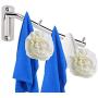 Wall Mounted Clothes Hanger Stainless Steel with Swivel Arm Clothing Organizer Drying Rack Housewares Home Accessories