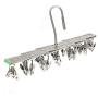 qinglele Swivel Hook Stainless Steel 35 Pegs Drying Rack Clothes Hanger for Underwear Socks Gloves