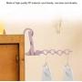 Fdit1 Multifunctional Foldable 4 Holes Drying Rack Clothes Hanger Clothing Hook Quality PP Material(2#)