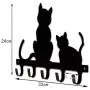 Cxjff Black Metal Wall-Mounted Coat Hooks Key Holder, Clothes Coat Hat Decorative Wall Hooks Robe Hanger, Cat Design 5-Hooks Rack (Size : 32 ×24 cm) Cxjff Black Metal Wall-Mounted Coat Hooks Key Holder, Clothes Coat Hat Decorative Wall Hooks Robe Hanger, Cat Design 5-Hooks Rack (Size : 32 ×24 cm)