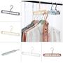 10pcs Random Color Multi-Function 9-Hole Sliding Clothes Hanger Sorting Drying Rack Hook Organizer 3D Space Saving Hanger Magic Hanger with Hook