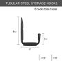 Ihomepark Heavy Duty Garage Storage Utility Hooks with Jumbo Arm, Wall Mount Garage Hanger & Organizer for Ladder Tool Chair Hose(6 Pack - Black)
