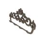 Comfify Decorative Cast Iron Wall Hook Rack - Vintage Design Hanger with 4 Hooks - for Coats, Hats, Keys, Towels, Clothes, Aprons etc |Wall Mounted - 12.25 x 5.75- with Screws and Anchors