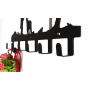 Wander Agio Sika Deer Pine Metal Wall Mounted Bag Hanger Coat Rack Clothing Hooks Black