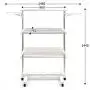 3 Tier Clothes Airer - Stainless Steel Drying Rack Fold-able Rolling Clothes Laundry Dryer Hanger Shoe Rack Adjustable Dry Rail Hanger with Wings and Portable Top Bar 3 Tier Clothes Airer - Stainless Steel Drying Rack Fold-able Rolling Clothes Laundry Dryer Hanger Shoe Rack Adjustable Dry Rail Hanger with Wings and Portable Top Bar