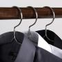 poeland 1kuan Clothes Hangers 304 Stainless Steel Standard High-end Suit Hangers 17.7 Inch 5 Pack