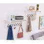 Coat Rack Coat Rack Wall Hanging Wall Hanger Porch Entry Clothes Hook Living Room Solid Wood Multi-Purpose Rack White (Size : 7529.527.3cm)