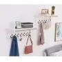 Coat Rack Coat Rack Wall Hanging Wall Hanger Porch Entry Clothes Hook Living Room Solid Wood Multi-Purpose Rack White (Size : 7529.527.3cm)