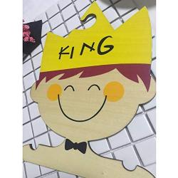 Studyset Kids Clothes Hangers,Cute Cartoon Children Wood Hanger for Kids Clothes Child Room Decoration 2520.50.5cm Prince