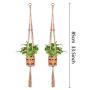 2packs Macrame Plant Hanger Indoor Outdoor Hanging Planter Basket Jute Rope with Beads 4 Legs 35 Inch 2packs Macrame Plant Hanger Indoor Outdoor Hanging Planter Basket Jute Rope with Beads 4 Legs 35 Inch