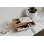 Umbra Stowit Jewelry Boxes - Modern Keepsake Storage Organizer with Hidden Compartment Drawers for Ring, Bracelet, Watch, Necklace, Earrings, and Accessories (White / Natural) (Renewed)