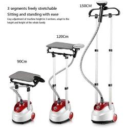 HWZXBCC 1800W，with Ironing Board，Flat Ironing/Hanging Ironing Two in one,Vertical/Handheld Hanging Ironing Machine, for All Garments (Color : Red)