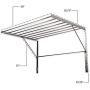 brightmaison Clothes Laundry Drying Rack Heavy Duty Stainless Steel Wall Mounted Folding Adjustable Collapsible Space Saver 6.5 Yards Drying Capacity Fully Assembled