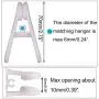 Corodo White Hanger Clips for Hangers, 30 Pack Pants Hanger Clips, Strong Pinch Grip Finger Clips for Plastic Clothes Hangers, Multi-Purpose Hanger Clips