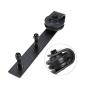 U-MAX Sliding Barn Door Hardware Hangers 2pcs (Black) (J Shape Hangers)