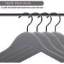 Perfecasa Grade A Solid Wood Hangers 20 Pack, Suit Hangers, Coat Hangers, Premium Quality Wooden Hanger, Hook Upgraded (Cool Grey)