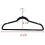 Cute 100Pcs Non Slip Velvet Clothes/Suit/Shirt/Pants Hangers White, Black, Purple And Red