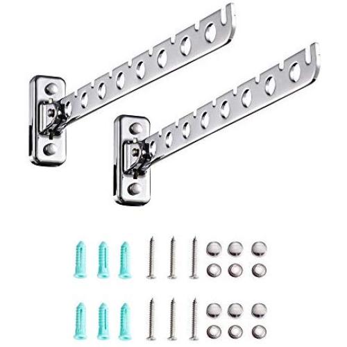ASHOP Wall Mount Clothes Hanger Rack Wall Clothes Hanger Stainless Steel Clothes Hooks with Swing Arm Holder Closet Organizers and Storage 2 Pack ASHOP Wall Mount Clothes Hanger Rack Wall Clothes Hanger Stainless Steel Clothes Hooks with Swing Arm Holder Closet Organizers and Storage 2 Pack