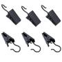 Coideal 100 Pack Stainless Steel Curtain Clip String Party Lights Hanger Wire Holder for Home Decoration, Photos, Art Craft Display and Outdoor Activities Supplies (Black)
