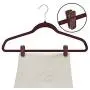 Only Hangers Clothes Line Plastic Finger Clips Pants Clothes Hanger Clips Black Pack of 30