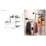 Industrial Vintage Pipe Wall Mounted Clothing Rack Multi-function Garment Store Display Rack Shoes Bag Store Shelves Clothes Hanger