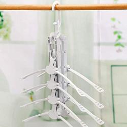 EvaroFly Multipurpose Folding Hanger, 360° Rotatable Storage Clothes Hanger, Household Travel -White 52x43cm