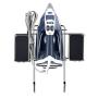 Ironing Board Hanger- with Storage Basket for Clothing Iron - Ironing Board Holder Wall Mount/or Over The Door