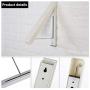 PartLove Wall Mounted Folding Clothes Hanger New Aluminum Home Clothes Storage Save Space Sturdy and Not Falling Off Great for Laundry Room Bedroom Cabinet