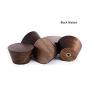 Wall Mounted Decorative Wooden Coat Hook Hat Rack Headphone Scarves Clothes Hanger Organizer Black Walnut,Round,2.36inch,Pack of 3