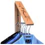 InstaHANGER Lotus Leaf Closet Organizer, The Original Folding Drying Rack, Wall Mount, Finely finished Pine